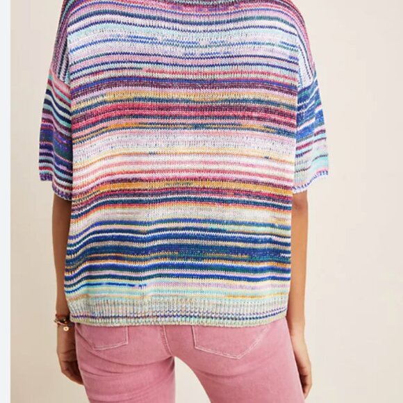 Anthropologie Bianca Sweater Tee Short Sleeve Sweater Size Small - Picture 2 of 6